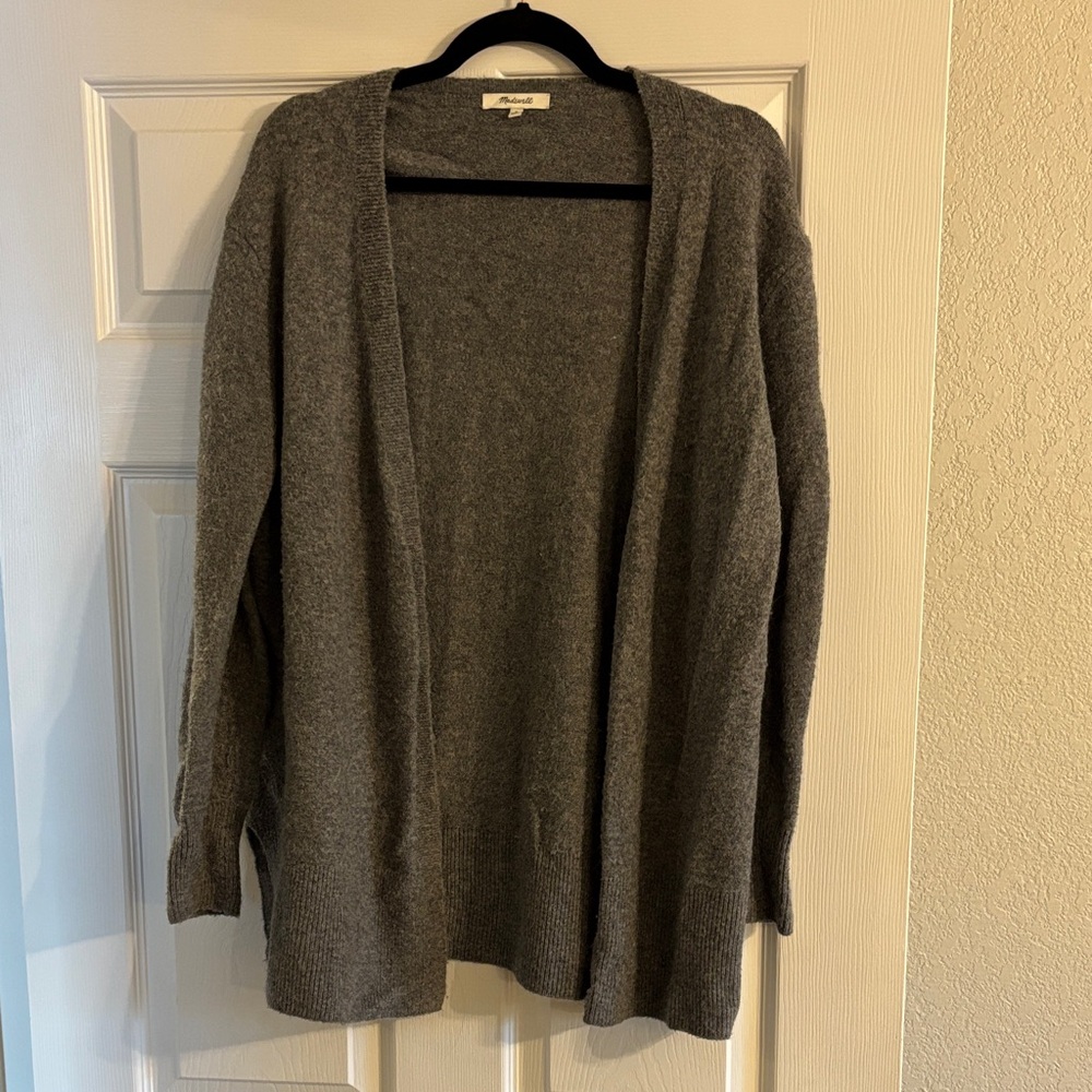 Madewell Charcoal Open Front Cardigan